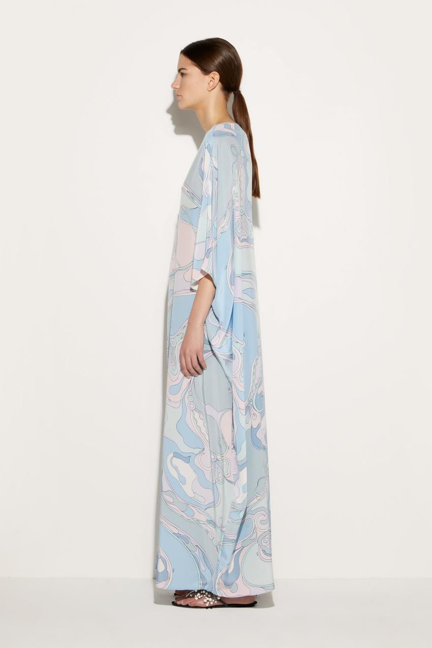 PUCCI Orchidee-Print Silk Kaftan | Women Kaftans