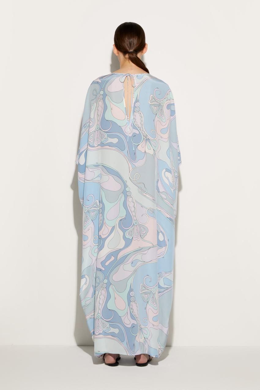 PUCCI Orchidee-Print Silk Kaftan | Women Kaftans