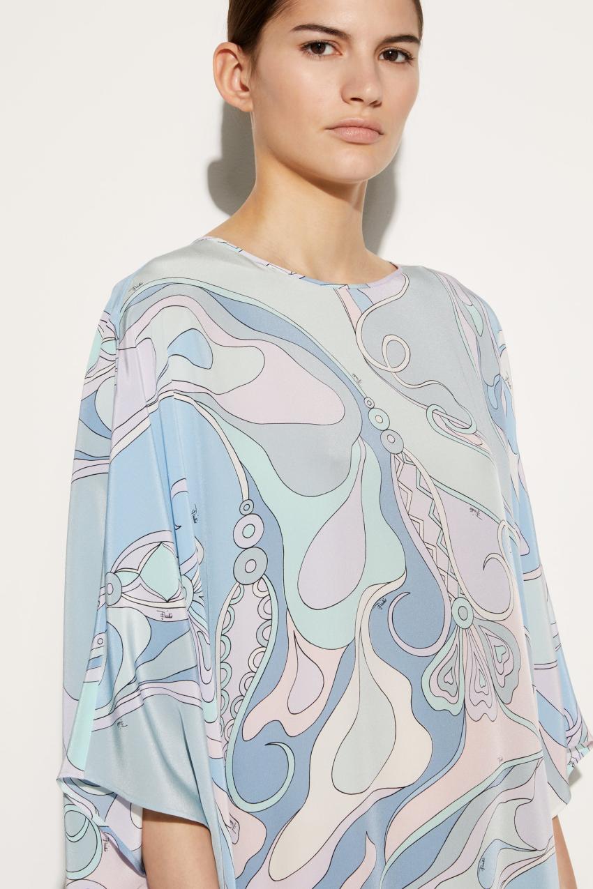 PUCCI Orchidee-Print Silk Kaftan | Women Kaftans