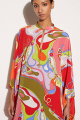 PUCCI Orchidee-Print Silk Kaftan | Women Kaftans