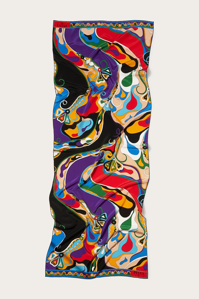 PUCCI Orchidee-Print Silk Stole | Women Silks
