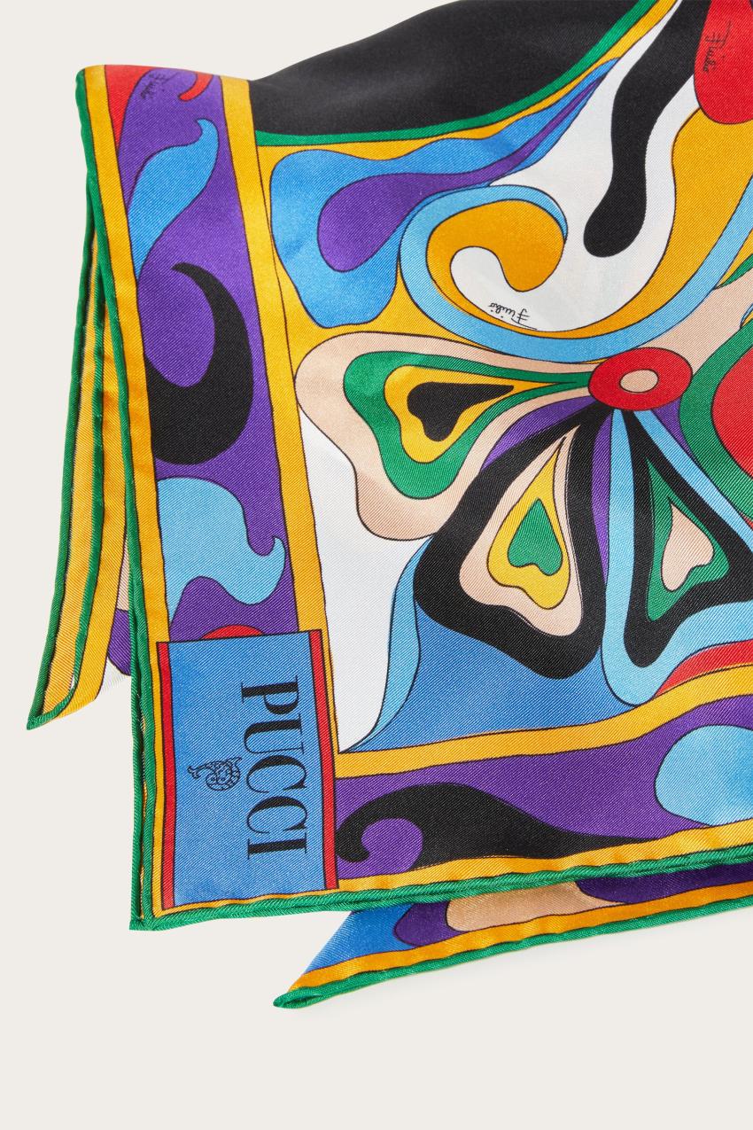 PUCCI Orchidee-Print Silk-Twill Cap | Women Hats And Hair Accessories