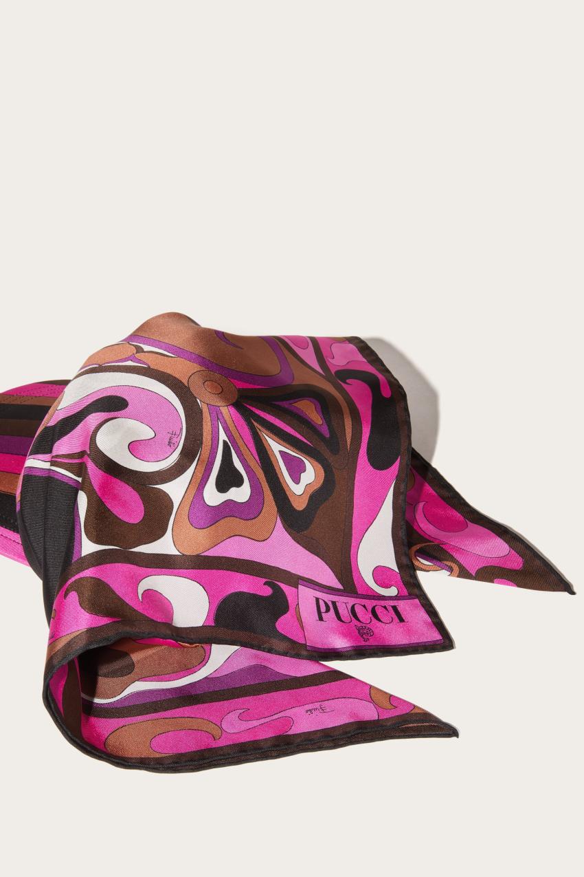 PUCCI Orchidee-Print Silk-Twill Cap | Women Hats And Hair Accessories