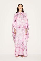 PUCCI Orchidee-Print Silk-Twill Kaftan | Women Kaftans