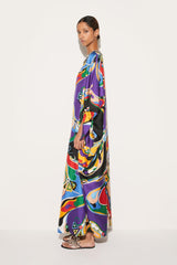 PUCCI Orchidee-Print Silk-Twill Kaftan | Women Kaftans