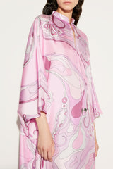 PUCCI Orchidee-Print Silk-Twill Kaftan | Women Kaftans