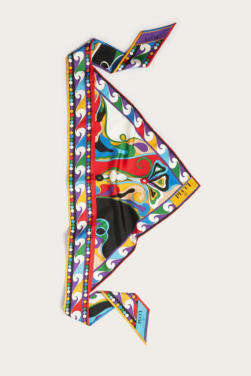 PUCCI Orchidee-Print Silk-Twill Scarf | Women Silks
