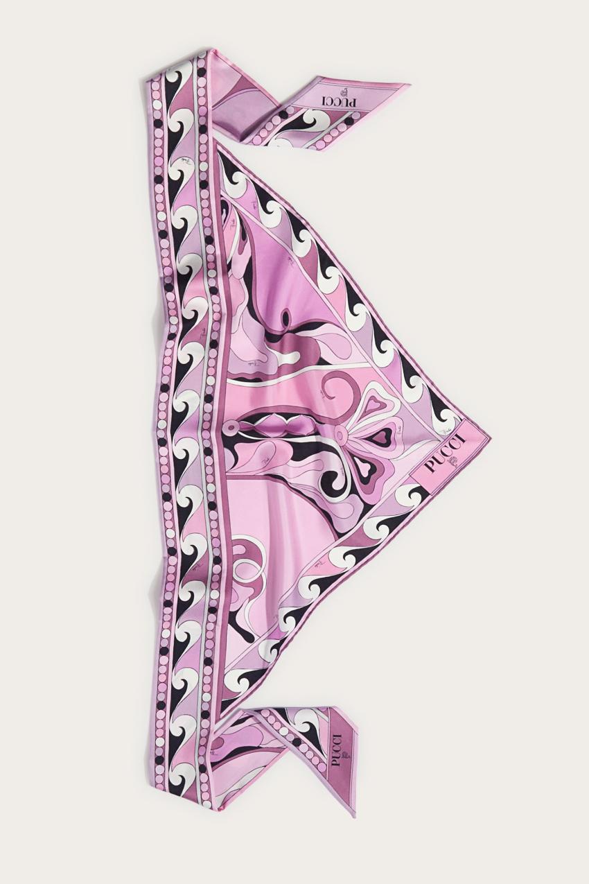 PUCCI Orchidee-Print Silk-Twill Scarf | Women Silks