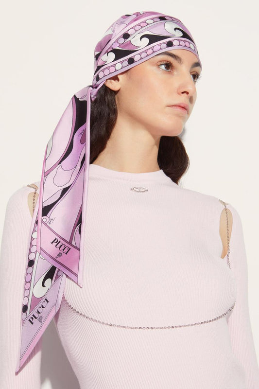 PUCCI Orchidee-Print Silk-Twill Scarf | Women Silks