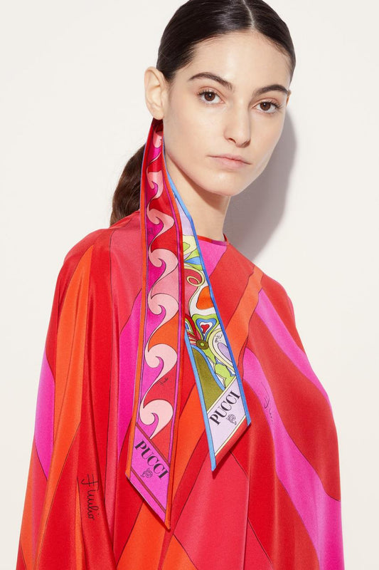 PUCCI Orchidee-Print Silk-Twill Scarf | Women Silks