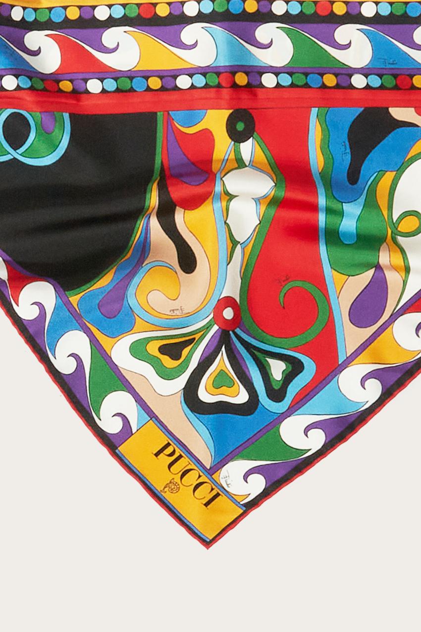 PUCCI Orchidee-Print Silk-Twill Scarf | Women Silks