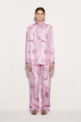 PUCCI Orchidee-Print Silk-Twill Shirt | Women Tops And Shirts