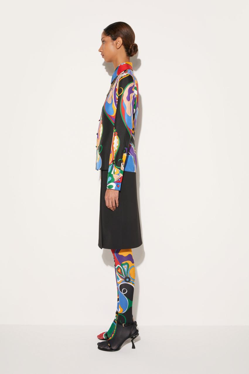 PUCCI Orchidee-Print Silk-Twill Shirt | Women Tops And Shirts