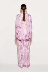 PUCCI Orchidee-Print Silk-Twill Shirt | Women Tops And Shirts