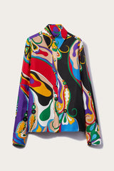 PUCCI Orchidee-Print Silk-Twill Shirt | Women Tops And Shirts
