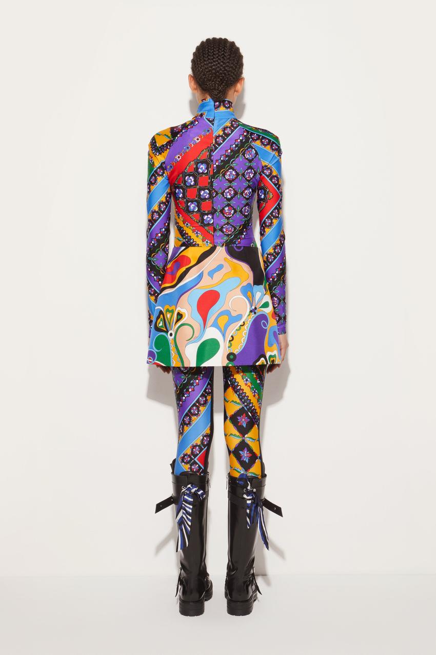 PUCCI Orchidee-Print Silk-Twill Skirt | Women Skirts