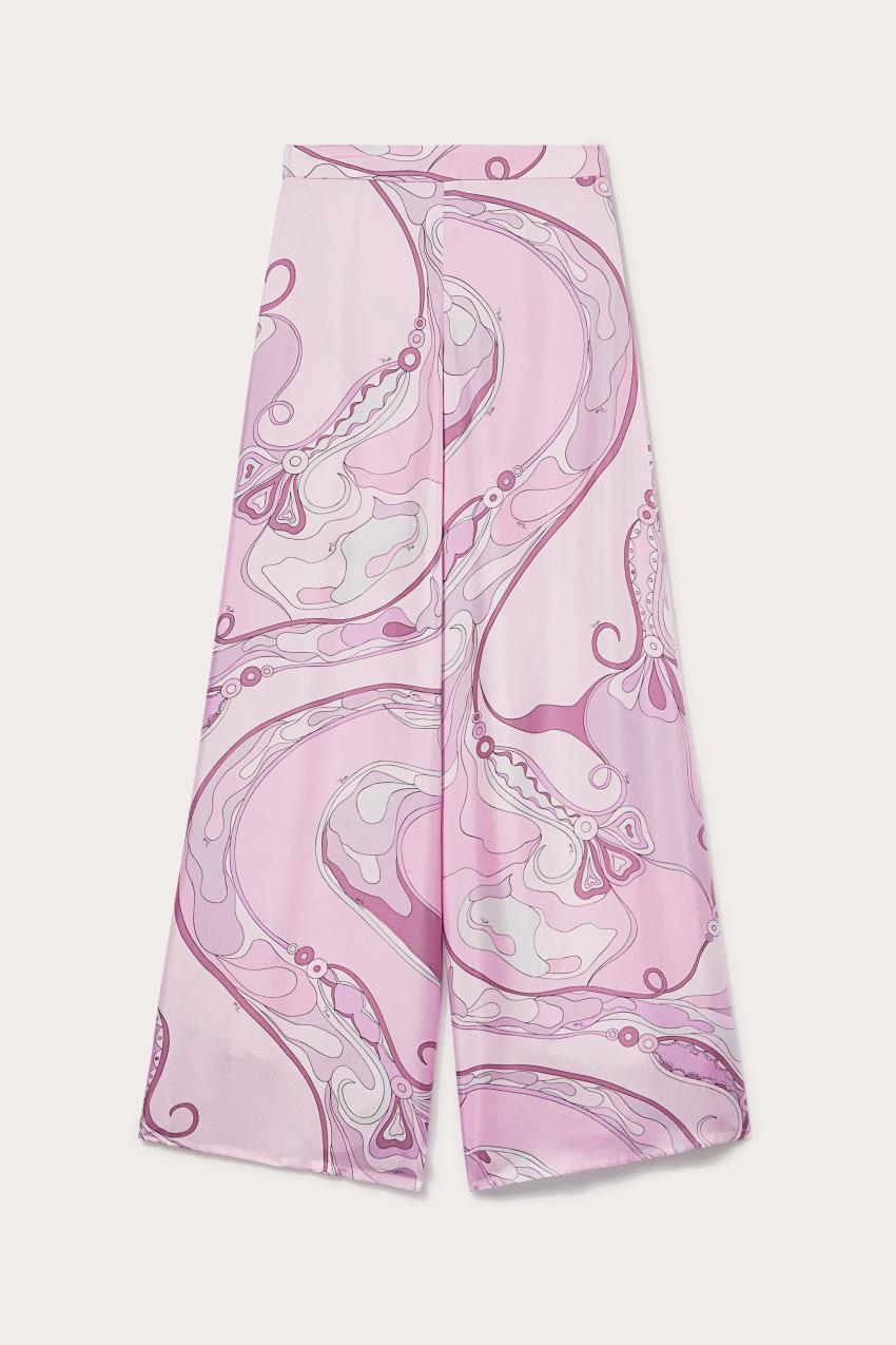 PUCCI Orchidee-Print Silk-Twill Trousers | Women Pants And Shorts