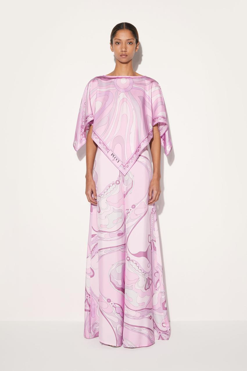 PUCCI Orchidee-Print Silk-Twill Trousers | Women Pants And Shorts