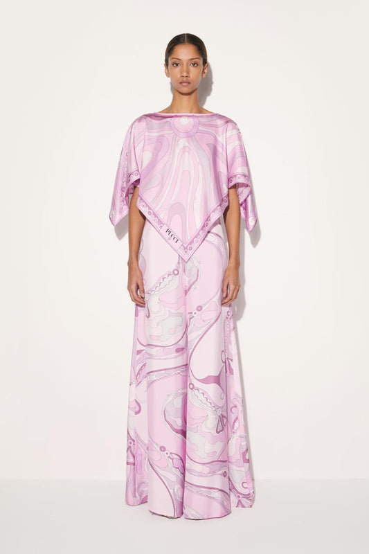 PUCCI Orchidee-Print Silk-Twill Trousers | Women Pants And Shorts