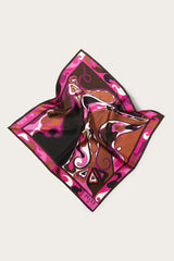 PUCCI Orchidee-Print Small Silk-Twill Carré | Women Silks