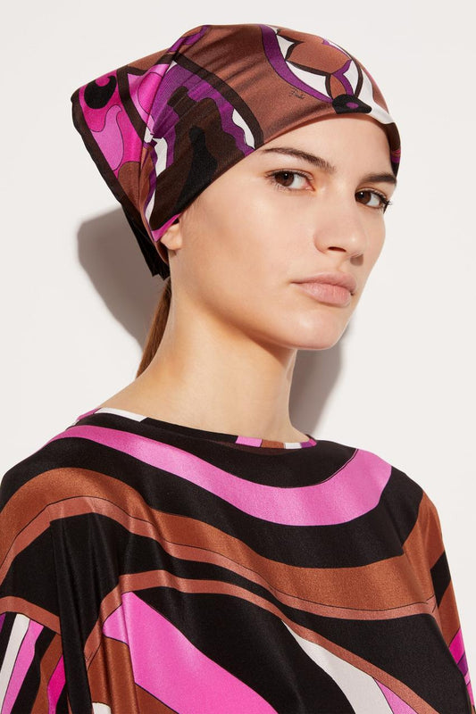 PUCCI Orchidee-Print Small Silk-Twill Carré | Women Silks