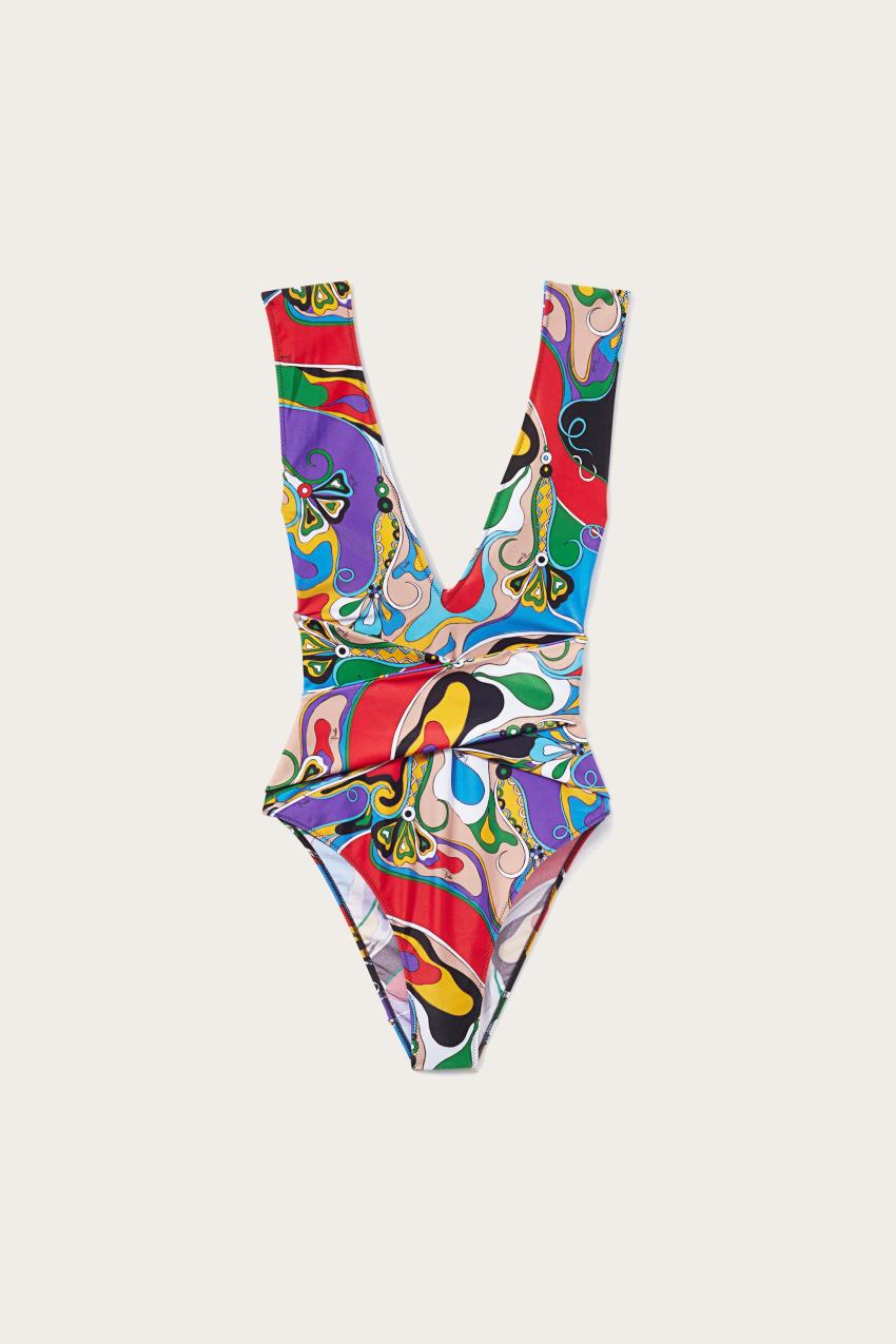 PUCCI Orchidee-Print Swimsuit | Women Swimsuits