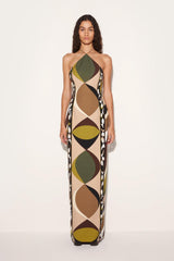 PUCCI Pesci-Print Halterneck Long Dress | Women Dresses