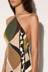 PUCCI Pesci-Print Halterneck Long Dress | Women Dresses