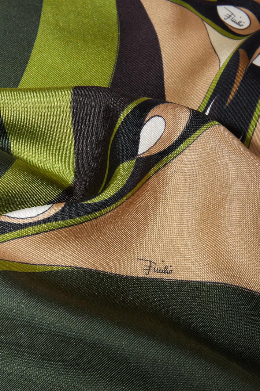 PUCCI Pesci-Print Large Silk-Twill Scarf | Women Silks