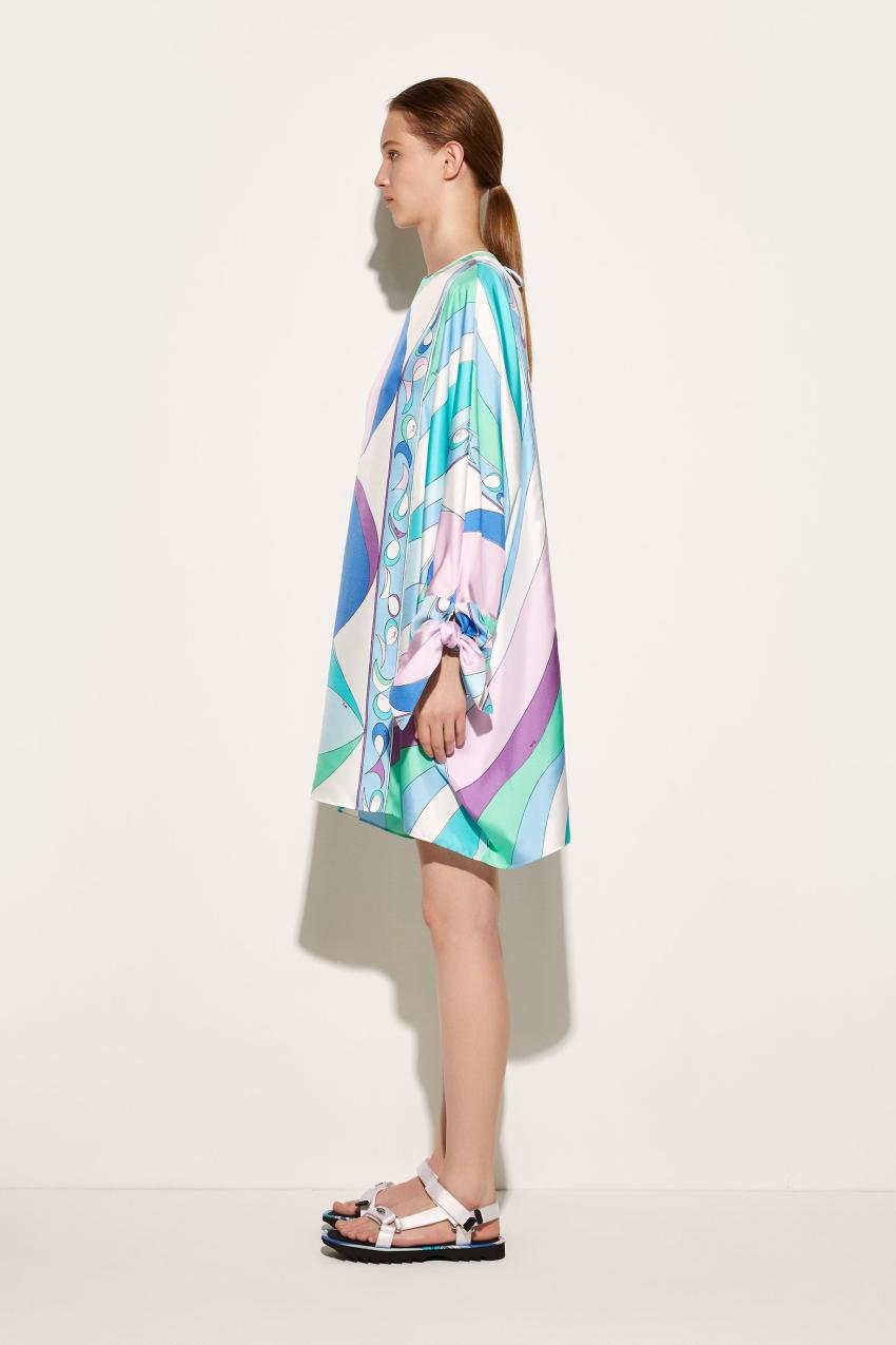 PUCCI Pesci-Print Silk-Twill Kaftan | Women Kaftans