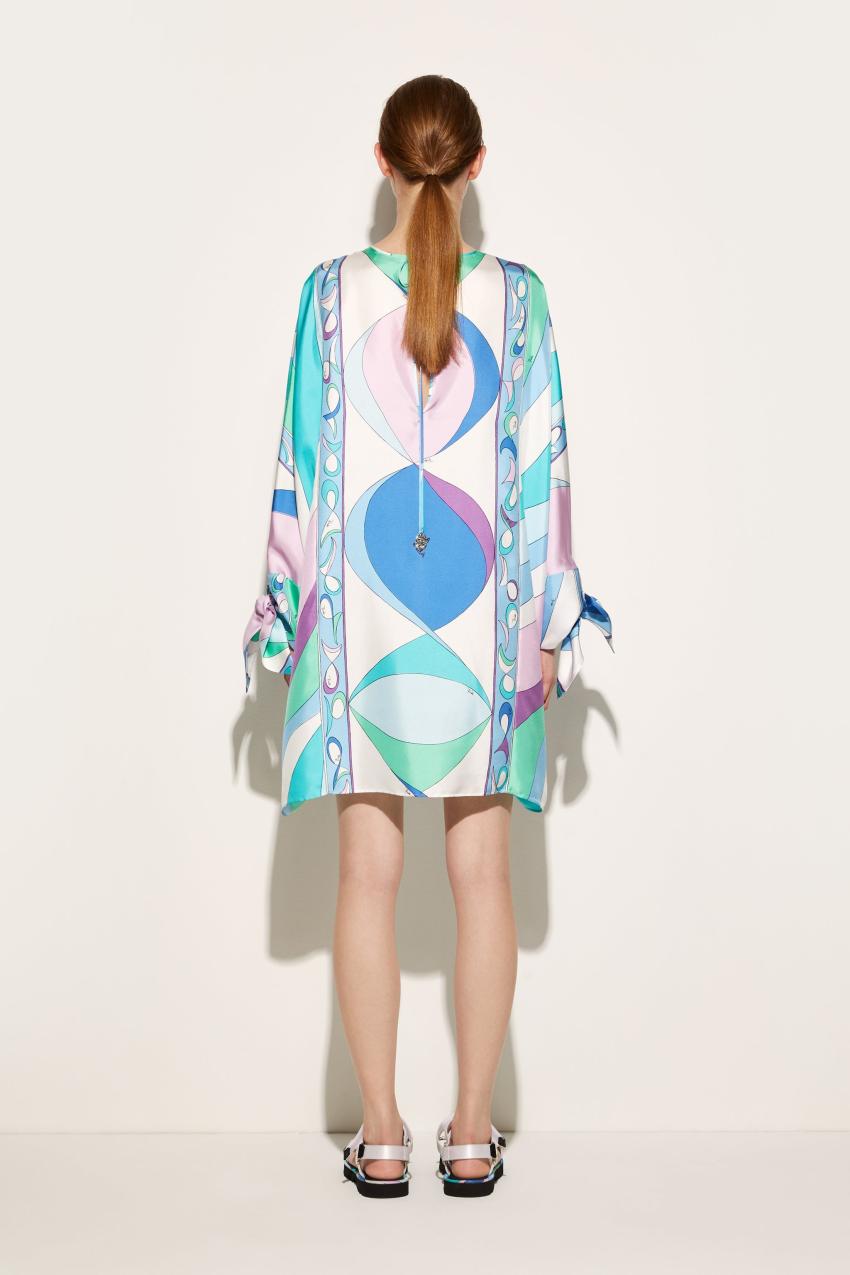 PUCCI Pesci-Print Silk-Twill Kaftan | Women Kaftans