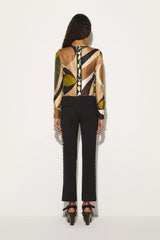 PUCCI Pesci-Print Silk-Twill Shirt | Women Tops And Shirts