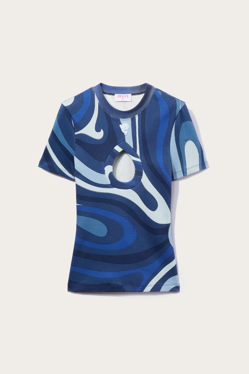 PUCCI Pucci P Marmo-Print T-Shirt | Women T-Shirts And Sweatshirts