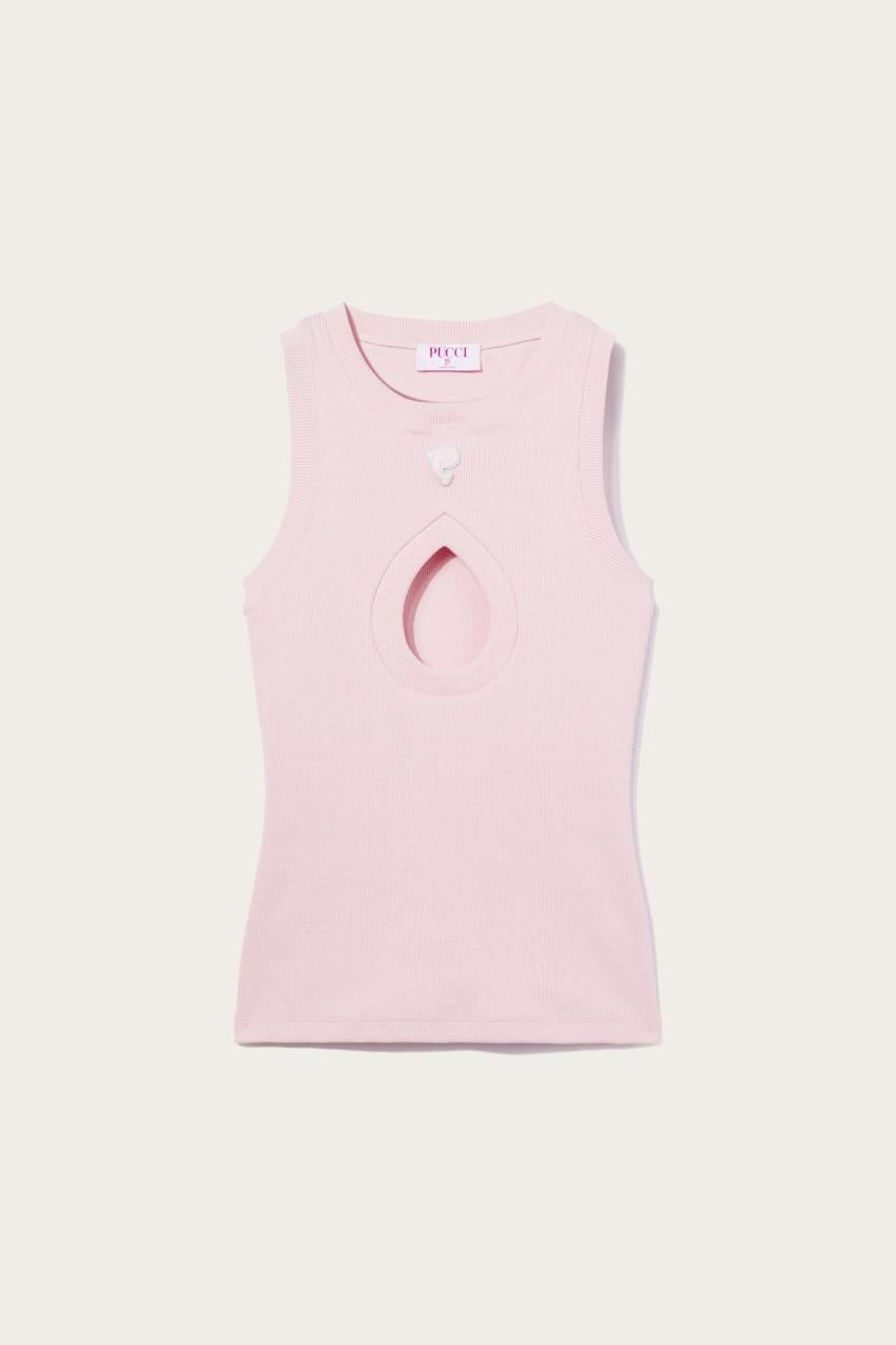 PUCCI Pucci P Ribbed-Knit Tank Top | Women Tops And Shirts