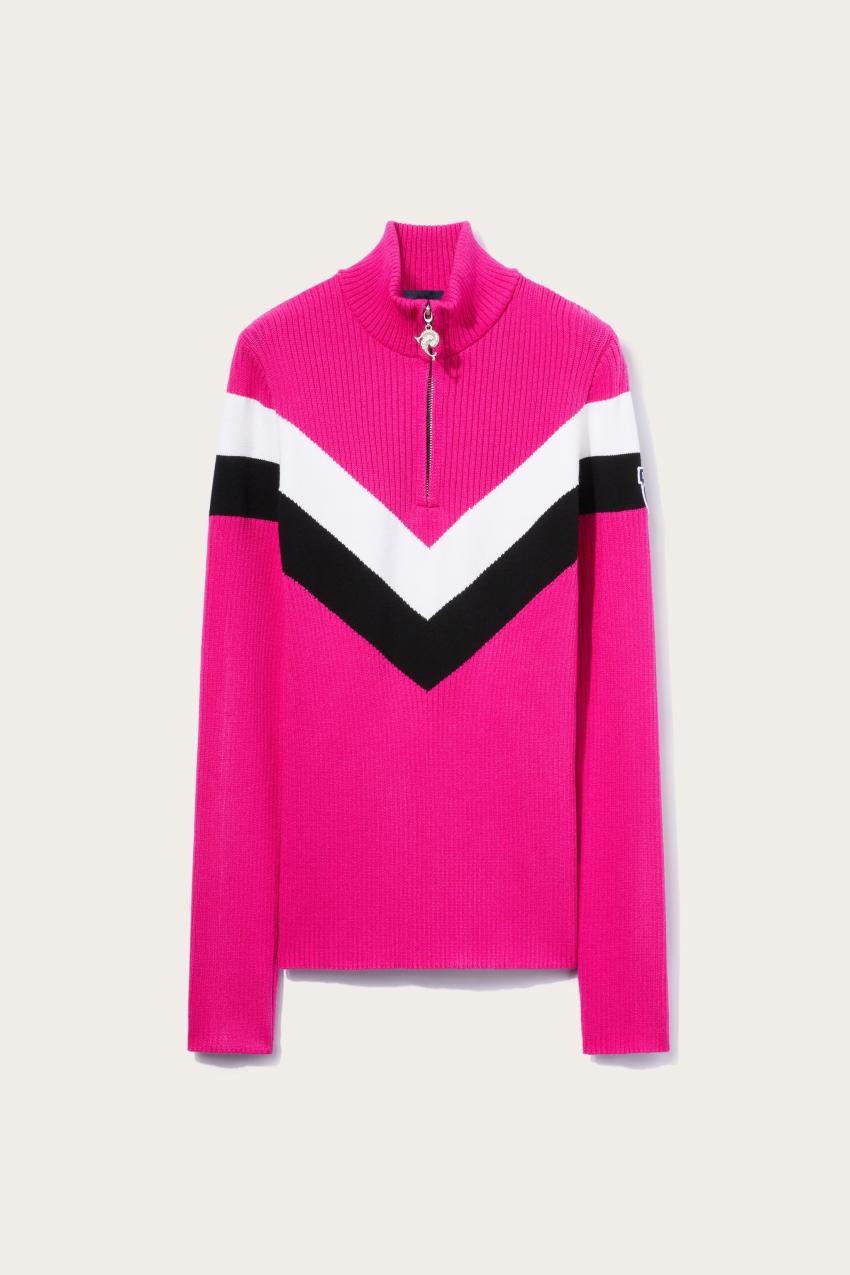 PUCCI Pucci X Fusalp | Stripe-Jacquard Zip Sweater | Women Knitwear