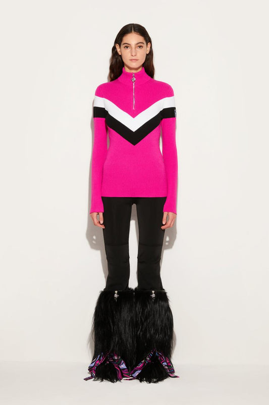 PUCCI Pucci X Fusalp | Stripe-Jacquard Zip Sweater | Women Knitwear