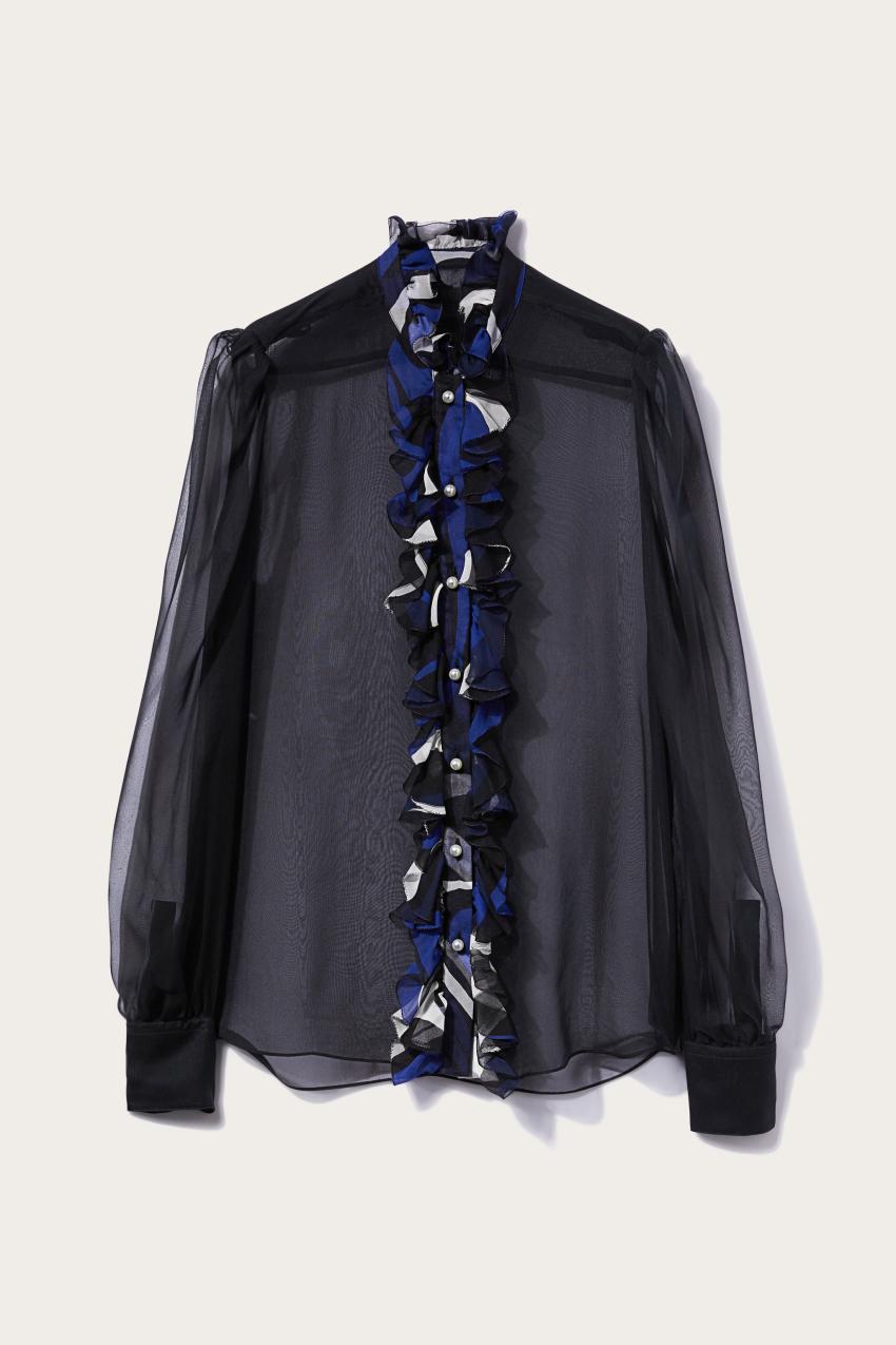 PUCCI Ruffled Silk Shirt | Women Tops And Shirts