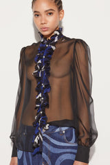 PUCCI Ruffled Silk Shirt | Women Tops And Shirts
