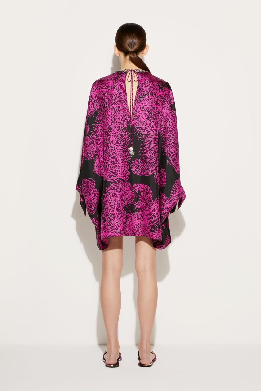 PUCCI Struzzo-Print Silk-Twill Kaftan | Women Kaftans