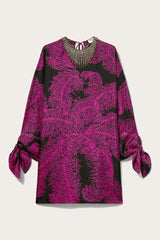 PUCCI Struzzo-Print Silk-Twill Kaftan | Women Kaftans