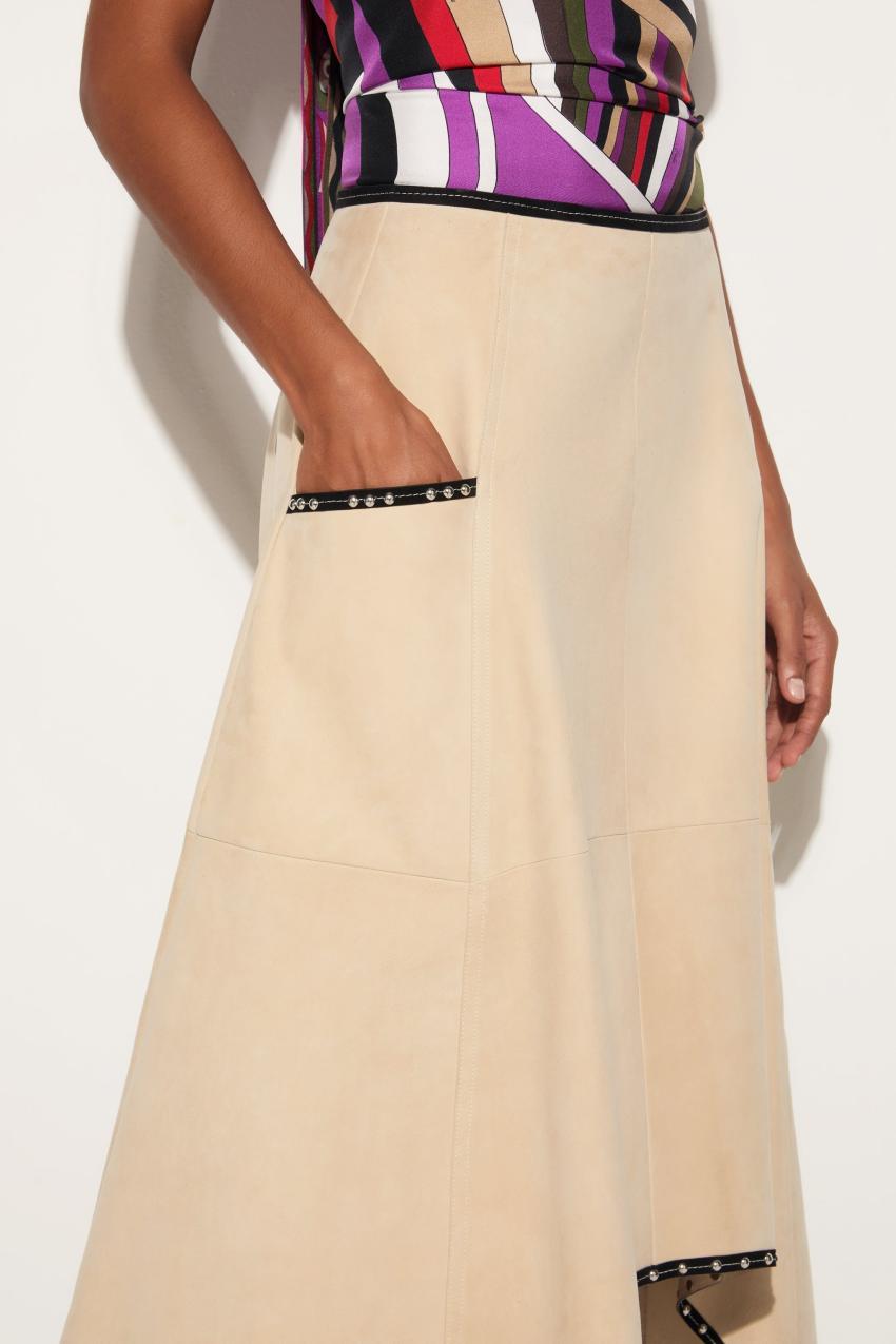 PUCCI Suede Midi Skirt | Women Skirts