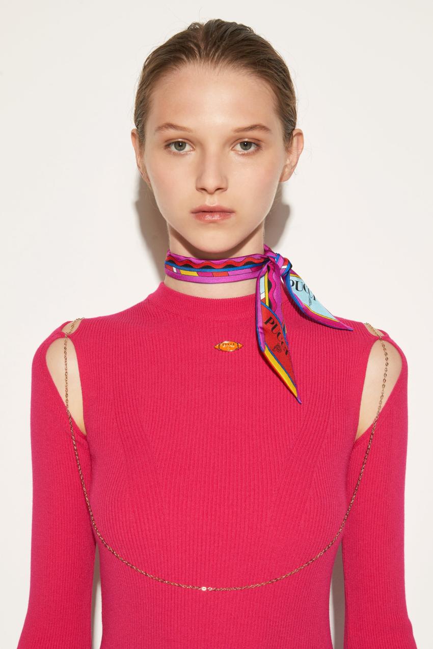 PUCCI Vivara And Bersaglio-Print Silk-Twill Scarf | Women Silks