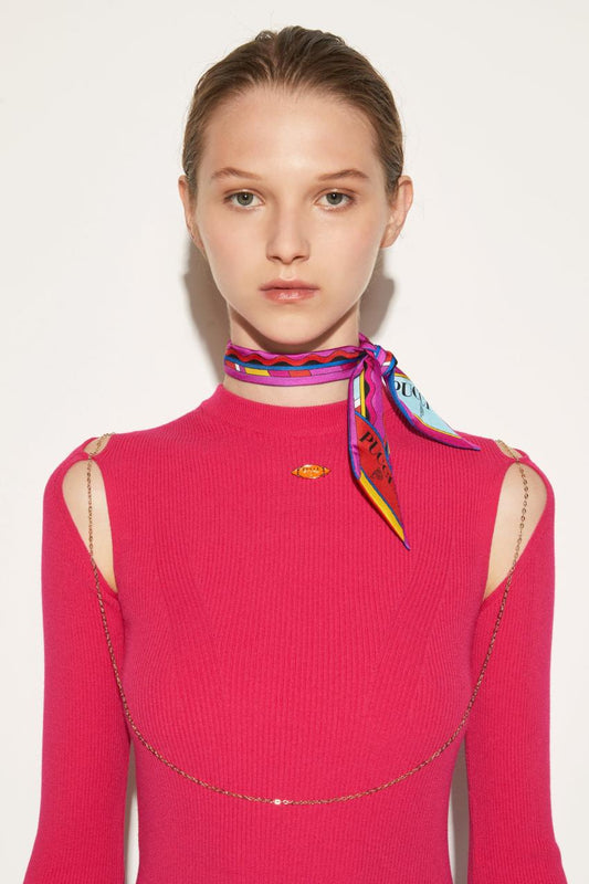 PUCCI Vivara And Bersaglio-Print Silk-Twill Scarf | Women Silks