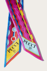 PUCCI Vivara And Bersaglio-Print Silk-Twill Scarf | Women Silks