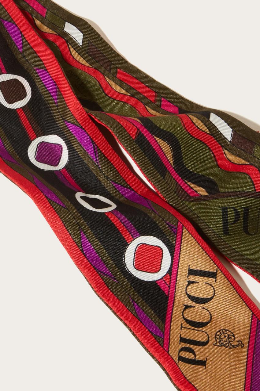 PUCCI Vivara And Bersaglio-Print Silk-Twill Scarf | Women Silks