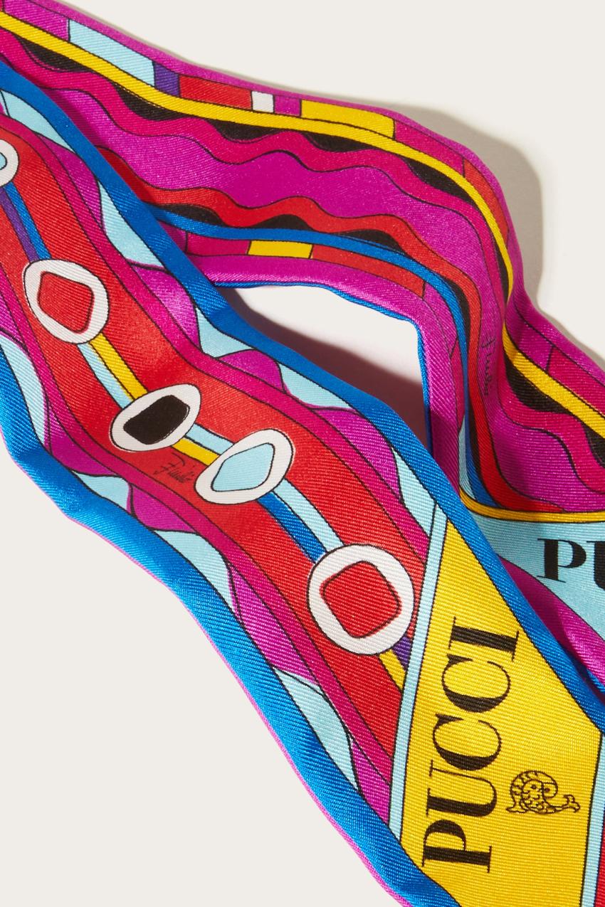 PUCCI Vivara And Bersaglio-Print Silk-Twill Scarf | Women Silks