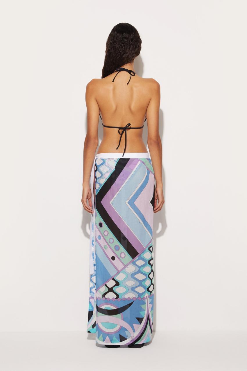 PUCCI Vivara-Print Cotton Long Skirt | Women Sarong