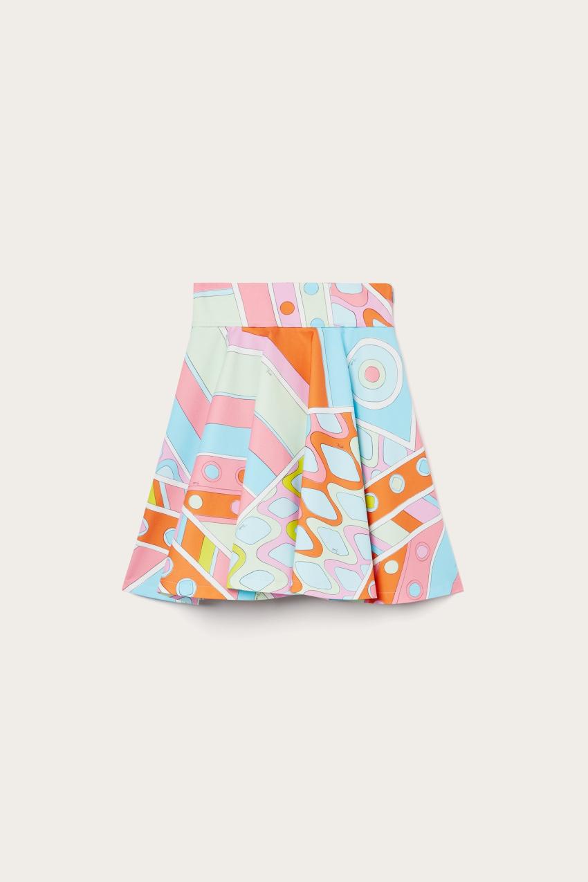 PUCCI Vivara-Print Cotton Mini Skirt | Women Skirts