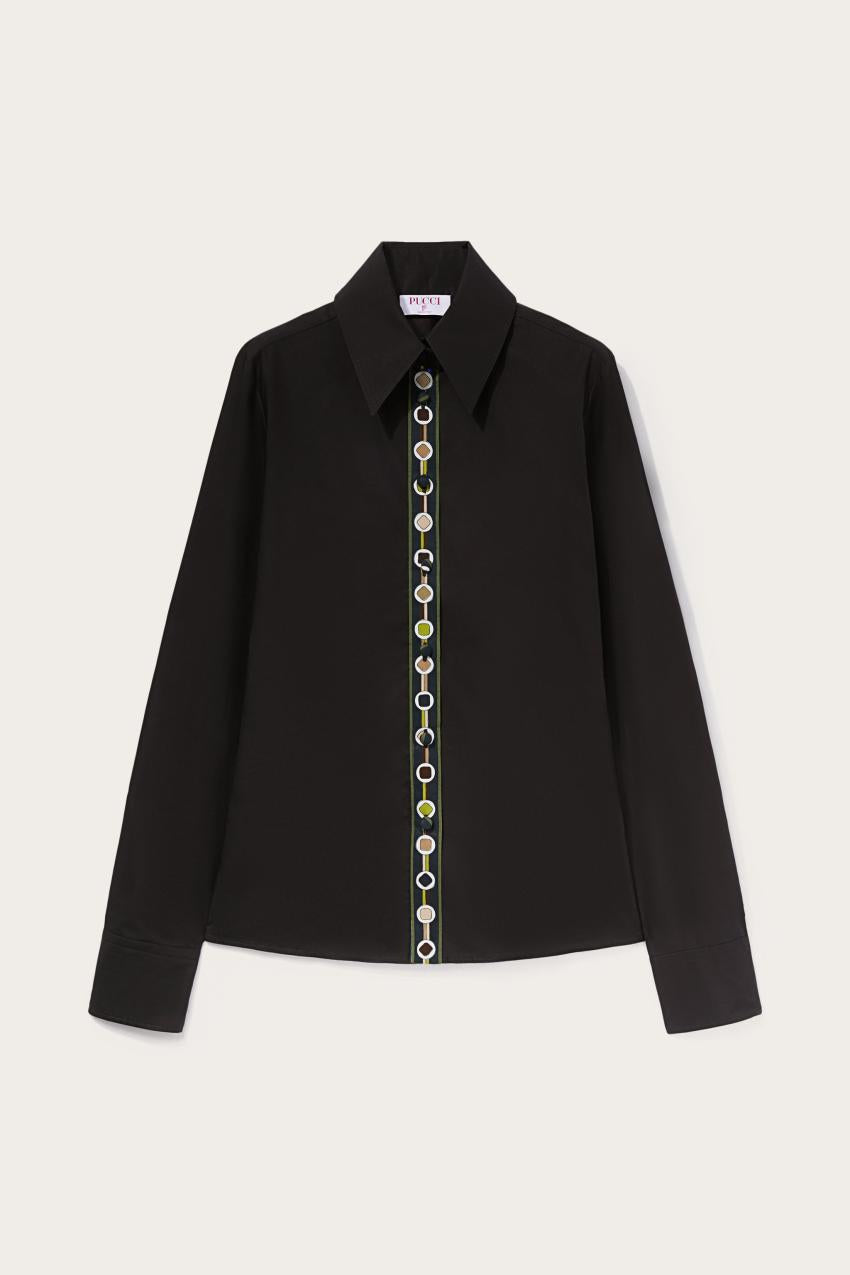 PUCCI Vivara-Print Cotton Shirt | Women Tops And Shirts