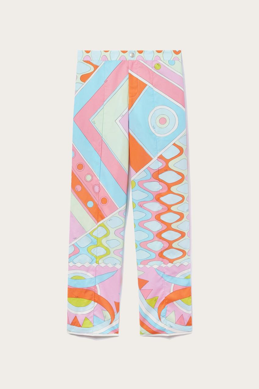 PUCCI Vivara-Print Cotton Trousers | Women Pants And Shorts